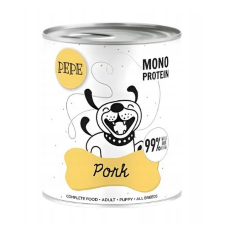 Paka Zwierzaka Karma mokra PEPE Pork (wieprzowina) 800g.png