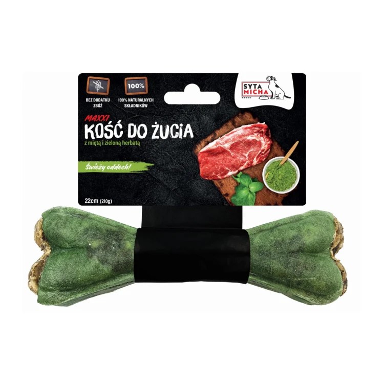 Syta Micha Kość do żucia dla psa na świeży oddech 22cm MAXXI.png