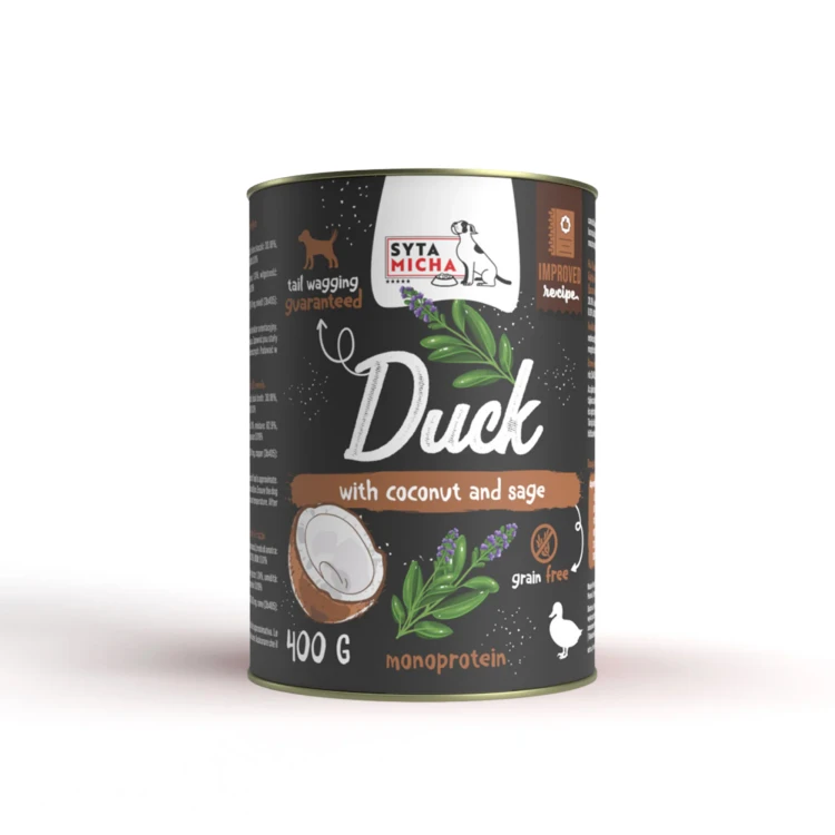 Syta Micha CLASSIC Kaczka z kokosem i szałwią 400g (2).png