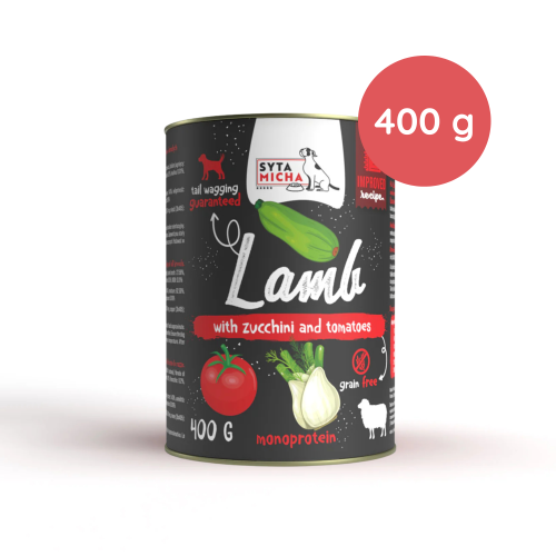 Syta Micha CLASSIC Jagnięcina z cukinią i pomidorami 400g.png